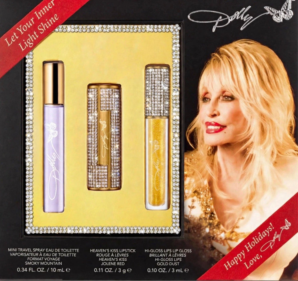 Dolly Parton Smoky Mountain Holiday 3-piece gift set box