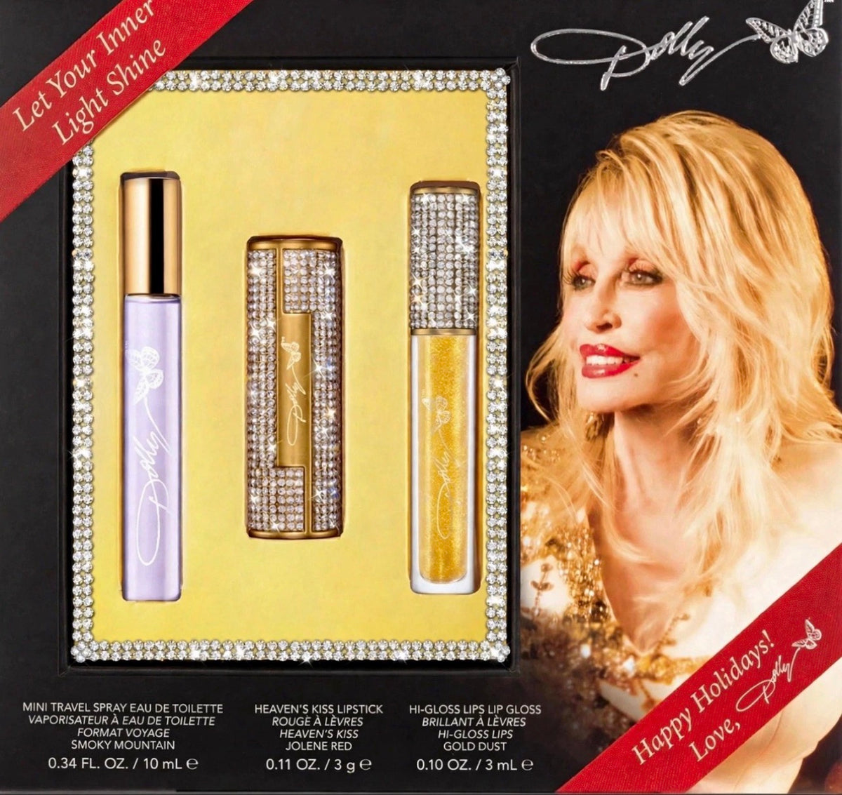 Dolly Parton Smoky Mountain Holiday 3-piece gift set box