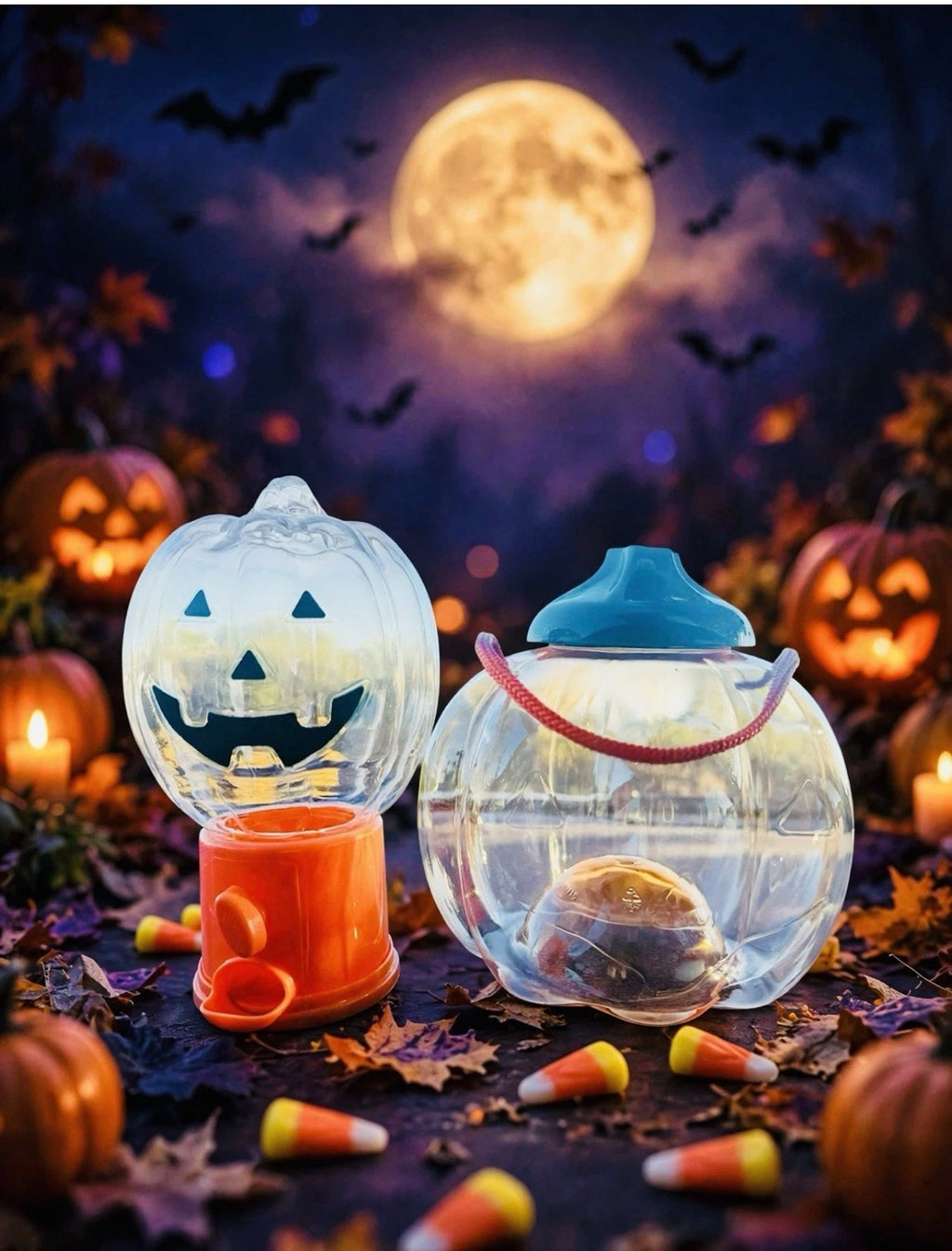 Halloween gum machine and candy container set