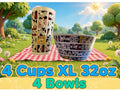 Mickey Mouse Cups (4)and (4)Bowls Full Set (8pcs total) - Disney