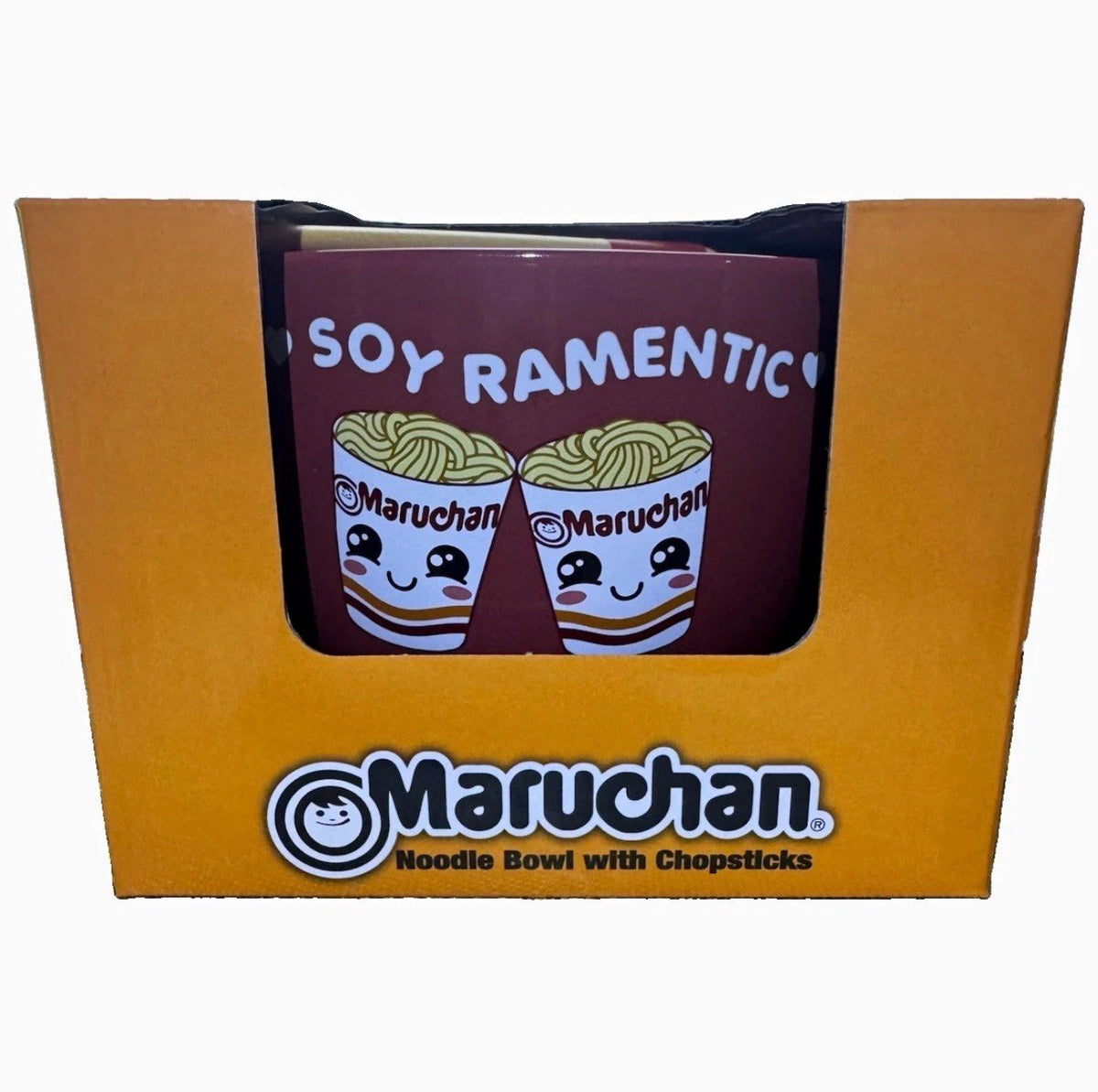 Soy Ramen ceramic Noodle Bowl with Chopsticks - Maruchan