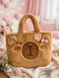 Cute Capybara Plush Purse Handbag