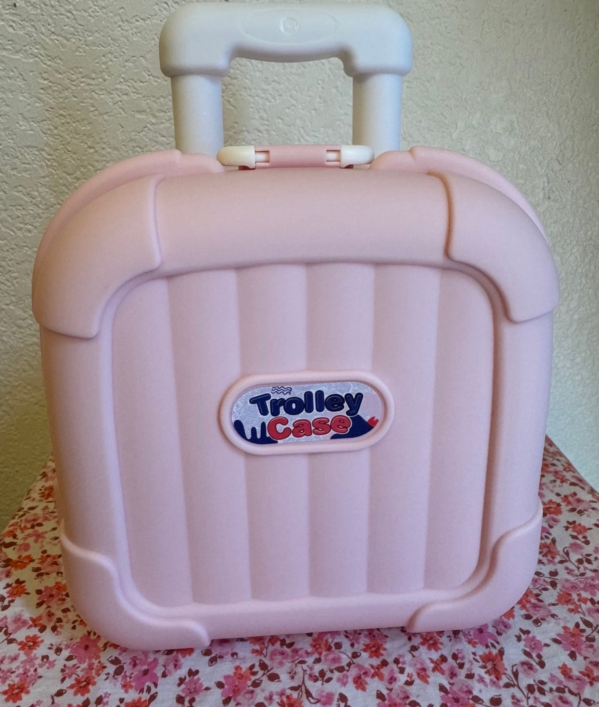 Pink Trolley Case cosmetic and toy Luggage with wheels