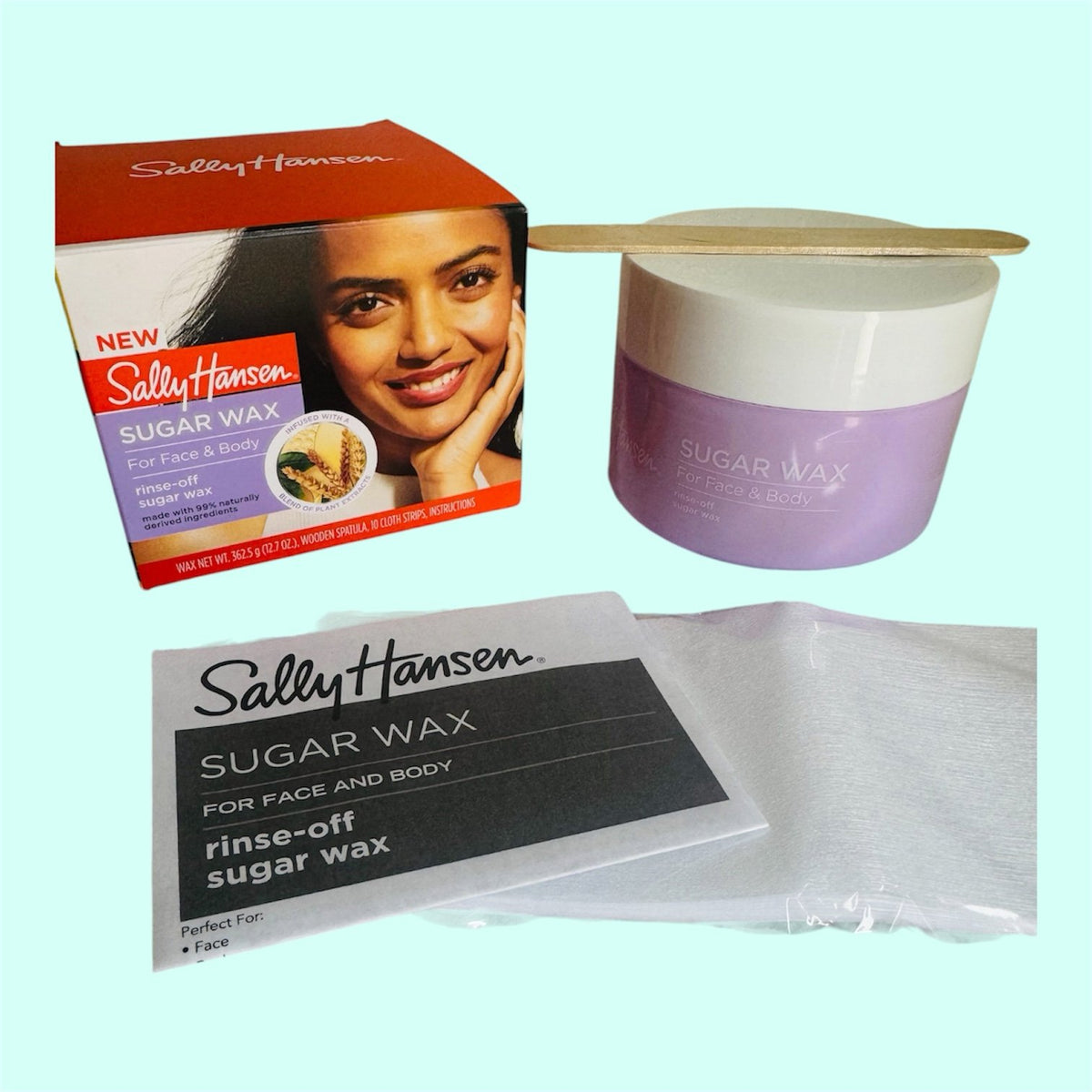 Sugar Wax for Face & Body Rinse-Off 12.7 oz jar - Sally Hansen