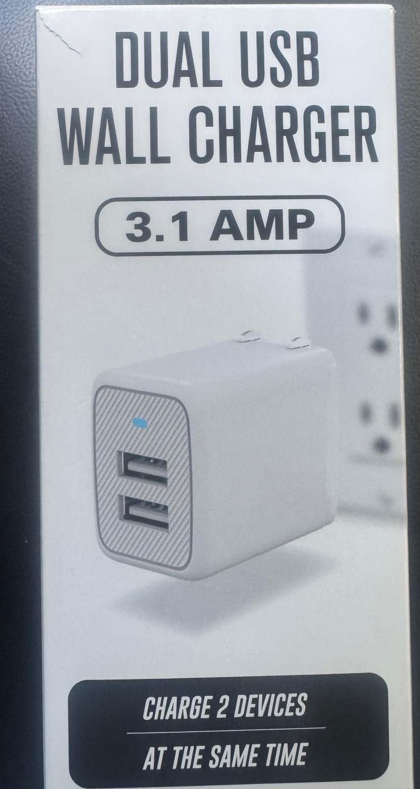 Dual USB Wall Charger 3.1 Amp Charge 2 Devices