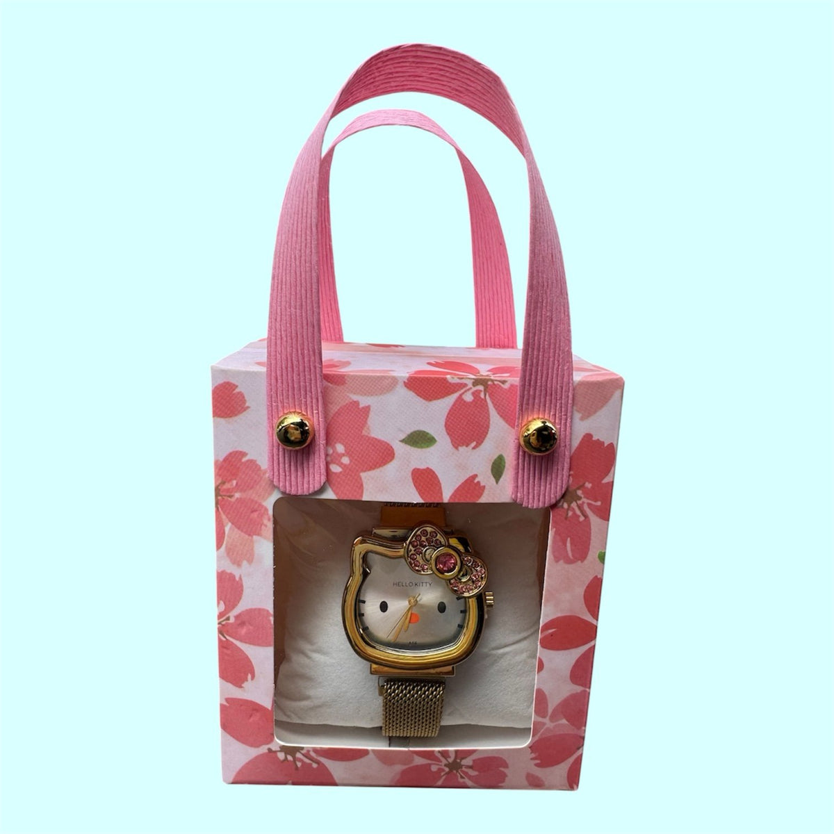Watch in Pink Floral Gift Box - Hello Kitty