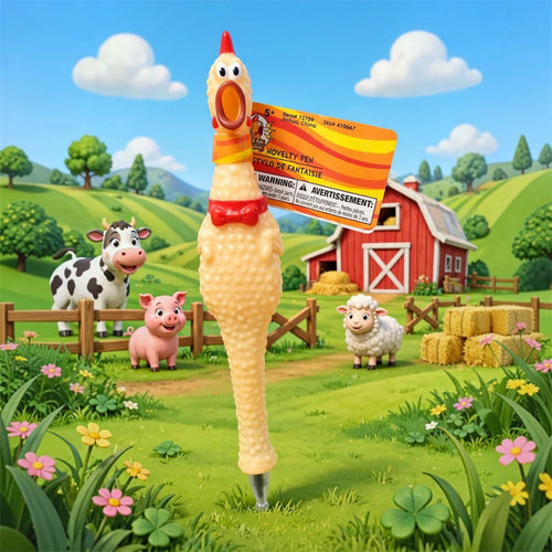 Chicken Novelty Pen -Rubber Chicken Noisy Novelty Pen — Screaming Chicken Pen