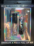 City Color Beauty Venture Chocolate 4 Piece Full Lip Kit - City Color Cosmetics