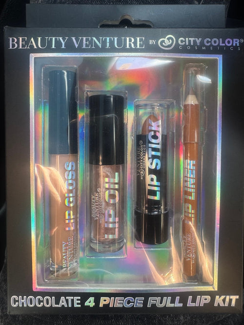 City Color Beauty Venture Chocolate 4 Piece Full Lip Kit - City Color Cosmetics