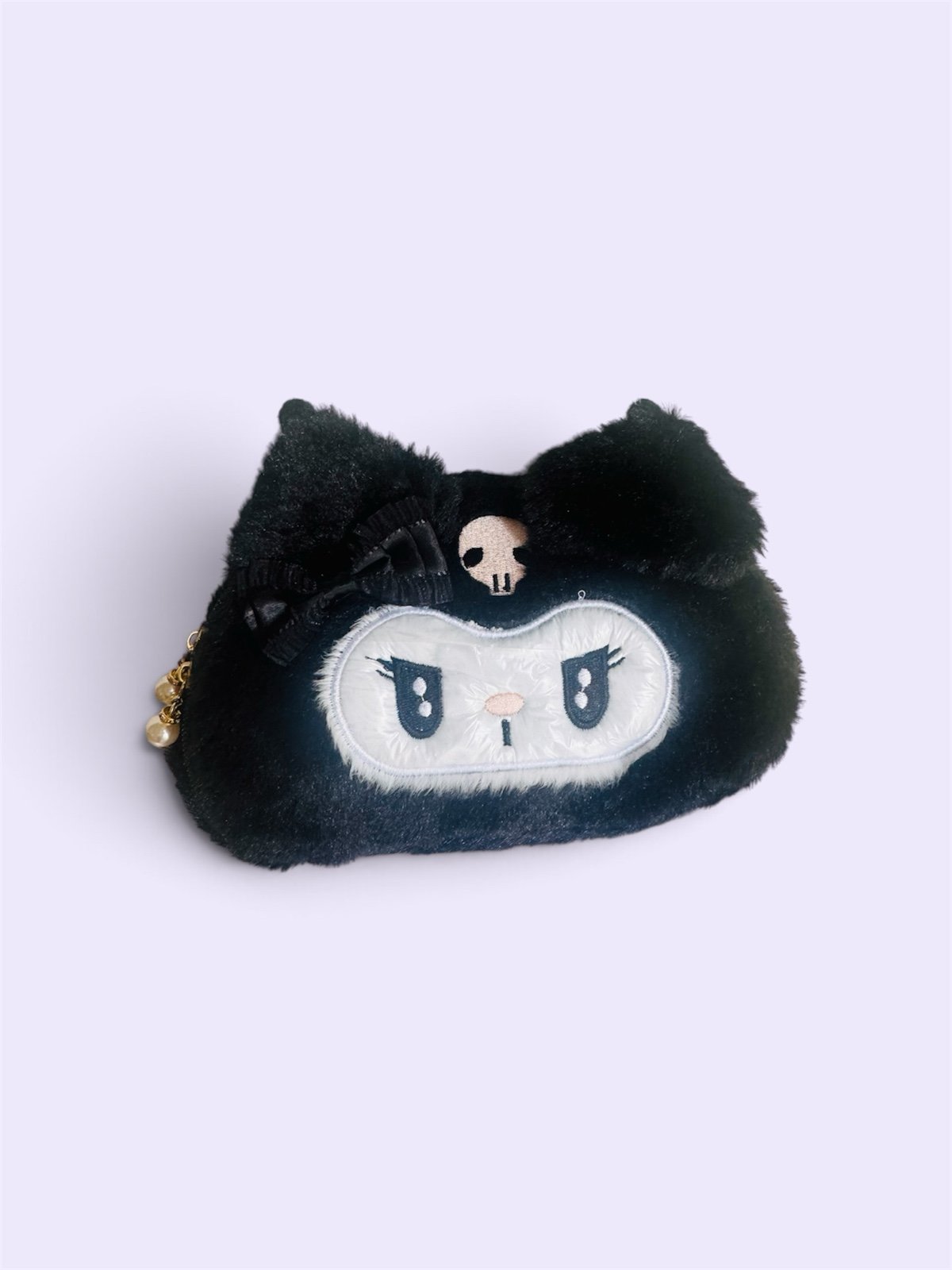 Kuromi Plush makeup Bag with zipper & handle