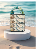 Decorative 4-Drawer Jewelry Box Organizer with Floral Accents