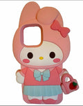 My Melody Pink Phone Case with Strawberry Bag for iphone 15 pro max - Sanrio