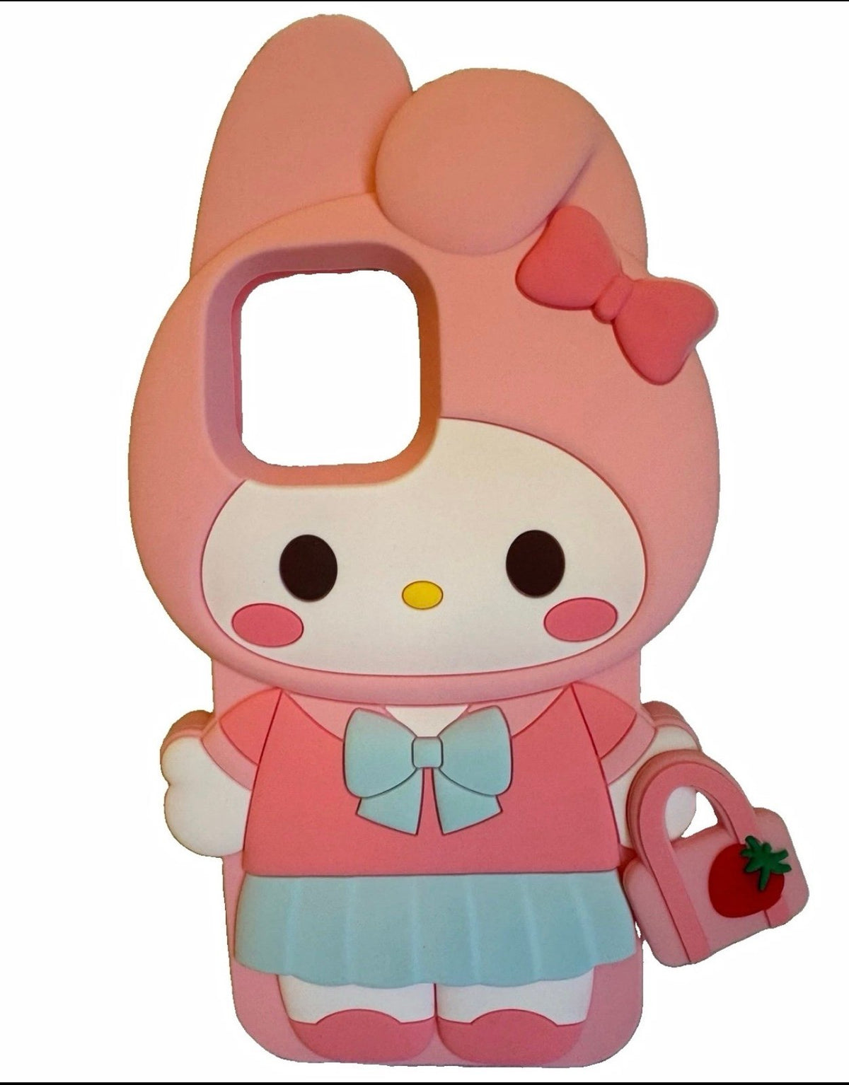 My Melody Pink Phone Case with Strawberry Bag for iphone 15 pro max - Sanrio