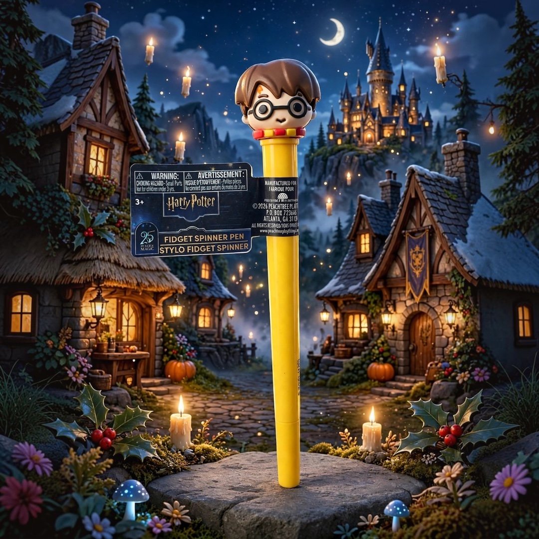 Fidget spinner pen!!! The head spins - Harry Potter