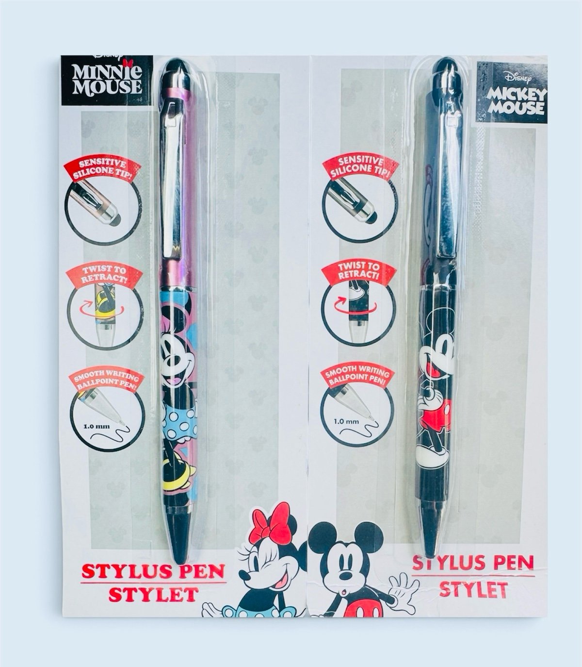 Minnie & Mickey Mouse Stylus Ballpoint Pens (2-Pack) - Disney