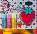 Set x3 lip Balm With Lip Balm holder keychain - Strawberry Shortcake