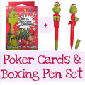 The Grinch poker Cards plus 1 boxing Grinch pen SET - Dr. Seuss