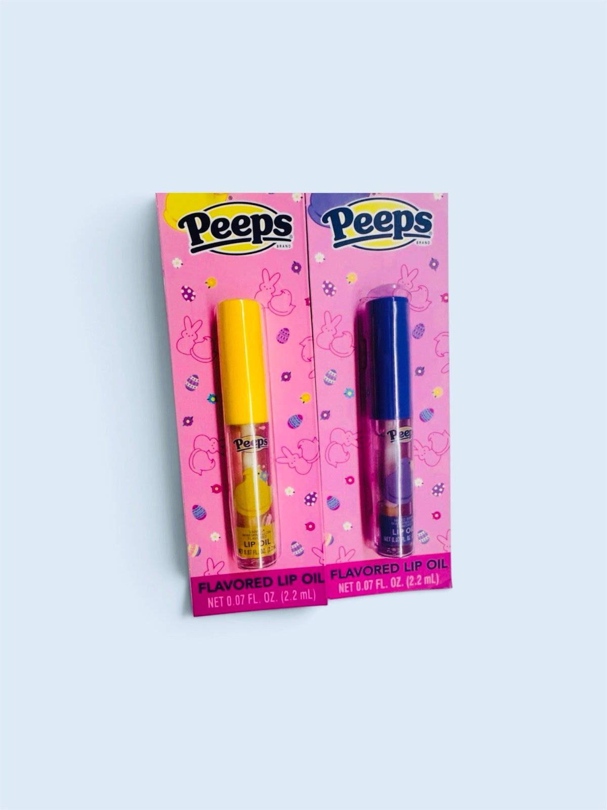 Flavored Lip Oil Set - Vanilla Marshmallow& Mixed berry Marshmallow - Peeps